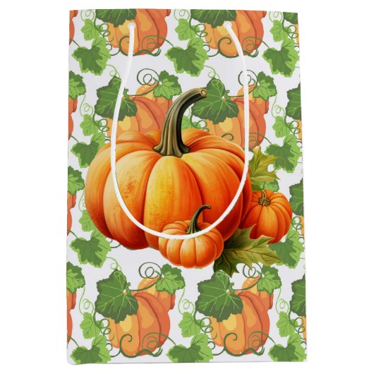 Herfst Pumpkin Patch Medium Cadeauzakje (Voorkant)