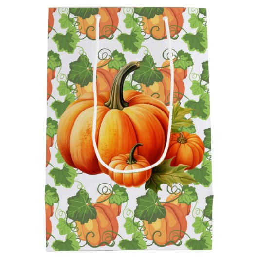 Herfst Pumpkin Patch Medium Cadeauzakje (Achterkant)