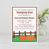 Herfst Pumpkin Patch Thanksgiving Uitnodigen Kaart (Staand voorkant)