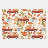 Herfst Pumpkin Patch Truck Pset Inpakpapier Vel (Voorkant)