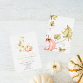 Herfst Pumpkin Patch Verjaardag Herfst 5e Verjaard Folie Uitnodiging