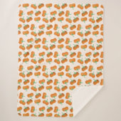 Herfst Pumpkin Pattern Autumn Harvest Oranje Sherpa Deken (Voorkant)