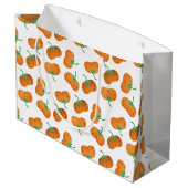 Herfst Pumpkin Pattern Autumn Oranje Green Groot Cadeauzakje (Achterkant Gekanteld)
