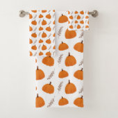Herfst Pumpkin Pattern Bad Handdoek (Insitu)