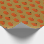 Herfst Pumpkin Pattern Cadeaupapier (Hoek)