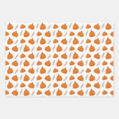 Herfst Pumpkin Pattern Inpakpapier Vel (Voorkant)