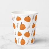 Herfst Pumpkin Pattern Papieren Bekers (Achterkant)