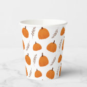 Herfst Pumpkin Pattern Papieren Bekers (Links)
