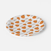 Herfst Pumpkin Pattern Papieren Bordje (Gekanteld)