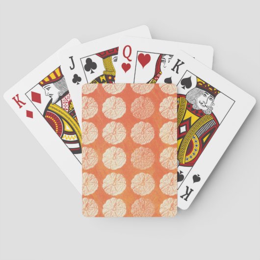Herfst Pumpkin Pattern Pokerkaarten (Achterkant)
