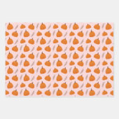 Herfst Pumpkin Pattern Roze Inpakpapier Vel (Voorkant 2)