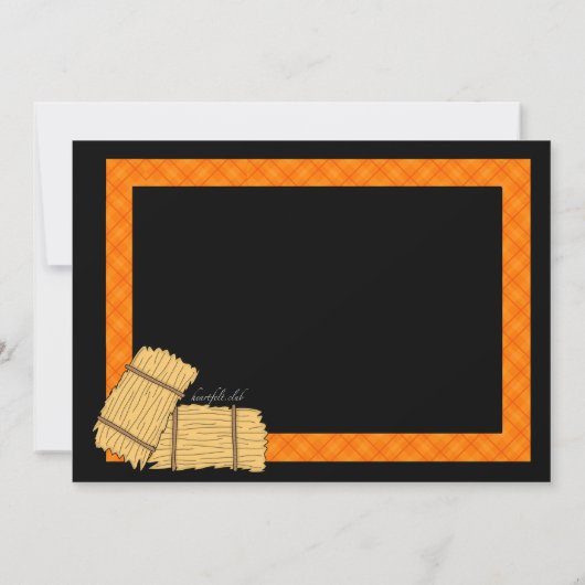 Herfst Pumpkin Picking Party Uitnodiging (Achterkant)