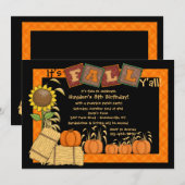 Herfst Pumpkin Picking Party Uitnodiging (Voorkant / Achterkant)