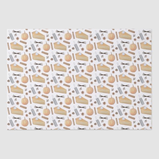 Herfst Pumpkin Pie Spices Recipe Ingredients Tissuepapier (Voorkant)