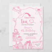 Herfst Pumpkin PINK Scribble Hand getrokken Tijd V Kaart (Voorkant)