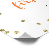 Herfst Pumpkin-pleister van Birthday Welkomstteken Poster (Hoek)