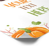 Herfst Pumpkin Red Truck Confetti Leaves Table Sig Poster (Hoek)