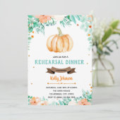 Herfst pumpkin repetitie diner party uitnodiging (Staand voorkant)