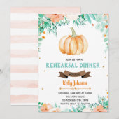 Herfst pumpkin repetitie diner party uitnodiging (Voorkant / Achterkant)