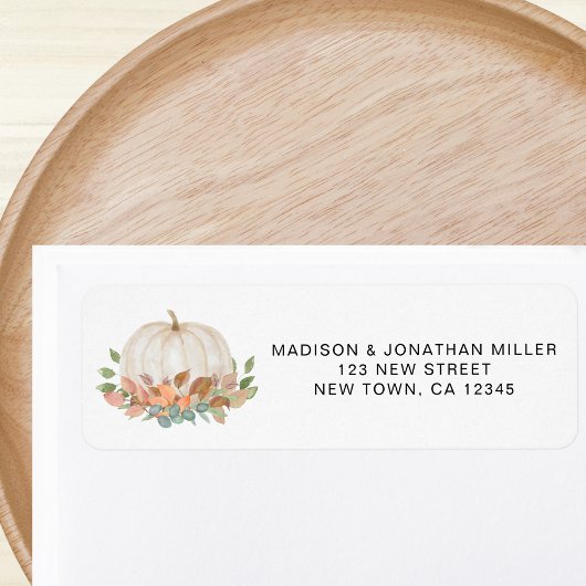 Herfst Pumpkin Return-adres Etiket