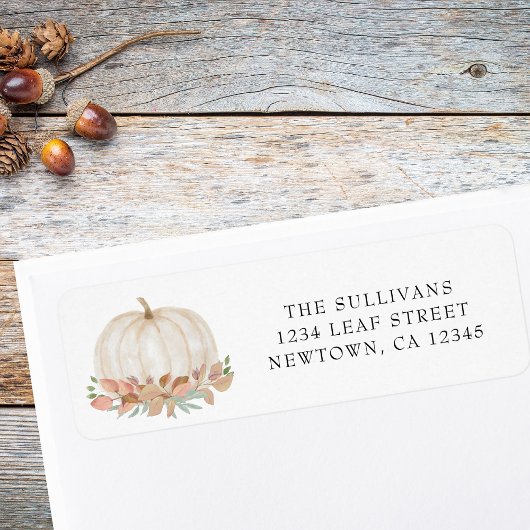Herfst Pumpkin Return-adres Etiket