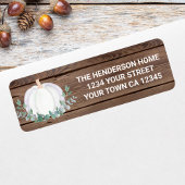 Herfst Pumpkin Return-adres Etiket