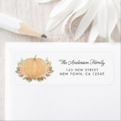 Herfst Pumpkin Return-adreslabel Etiket (Insitu)