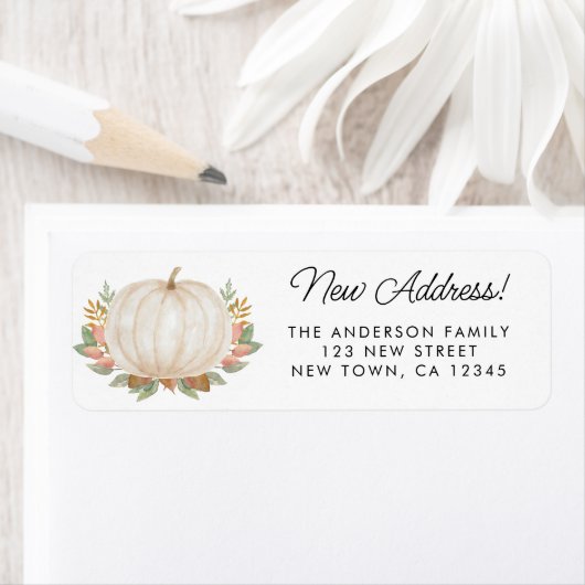 Herfst Pumpkin Return-adreslabel Etiket (Insitu)