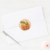 Herfst Pumpkin Round - Gepersonaliseerde Halloween Ronde Sticker (Envelop)