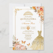 Herfst Pumpkin Rozen Quinceañera Princess Mis Quin Kaart (Voorkant)