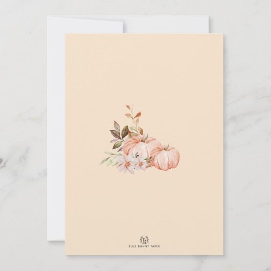 Herfst Pumpkin Rozen Quinceañera Princess Mis Quin Kaart (Achterkant)