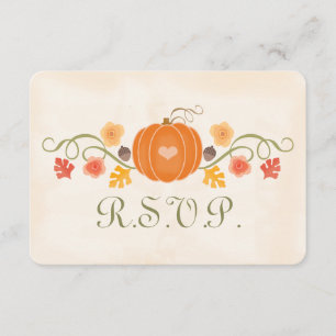 Herfst Pumpkin RSVP-reiskaart RSVP Kaartje