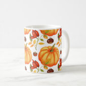 Herfst Pumpkin - Schattig herfstpatroon Koffiemok (Voorkant rechts)