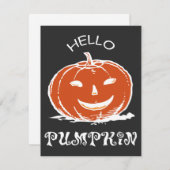 Herfst Pumpkin Shirt, herfst Shirt, Spooky Season Feestdagenkaart (Voorkant / Achterkant)