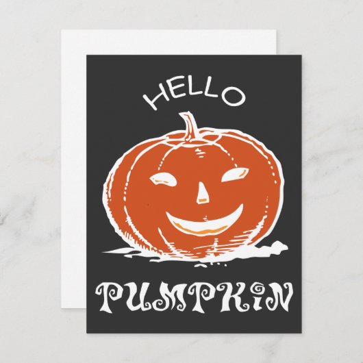 Herfst Pumpkin Shirt, herfst Shirt, Spooky Season Feestdagenkaart (Voorkant / Achterkant)