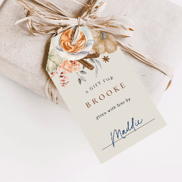 Herfst Pumpkin Spice Baby Shower Display Cadeaulabel