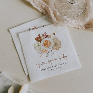 Herfst Pumpkin Spice Baby Shower Servet