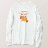 Herfst Pumpkin Spice Basic Long-hoeve T-Shirt (Design voorkant)