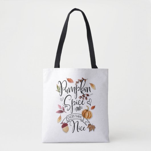 Herfst Pumpkin Spice en alles wat goed is Tote Bag (Voorkant)