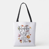Herfst Pumpkin Spice en alles wat goed is Tote Bag (Achterkant)