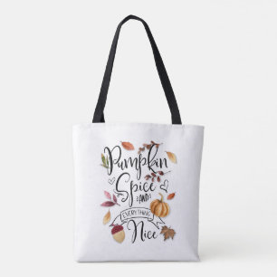 Herfst Pumpkin Spice en alles wat goed is Tote Bag
