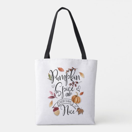Herfst Pumpkin Spice en alles wat goed is Tote Bag (Achterkant)
