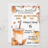 Herfst Pumpkin Spice Feest Uitnodiging (Voorkant)