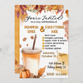 Herfst Pumpkin Spice Feest Uitnodiging (Voorkant / Achterkant)