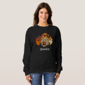 Herfst Pumpkin Spice Gnome Woman's Basic Sweatshir Trui (Voorkant volledig)