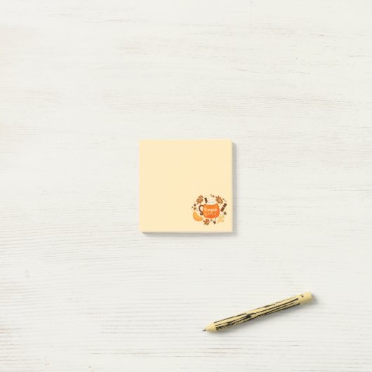 Herfst Pumpkin Spice Post-It Notes (Op bureau)