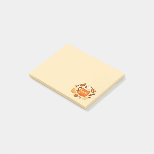 Herfst Pumpkin Spice Post-It Notes (Schuin)