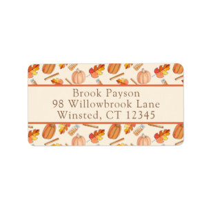 Herfst Pumpkin Spice Return Label