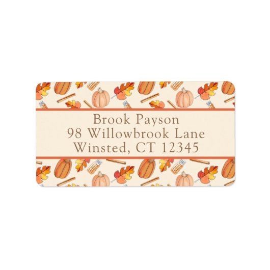Herfst Pumpkin Spice Return Label (Voorkant)