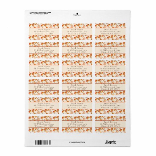 Herfst Pumpkin Spice Return Label (Full Sheet)